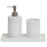 Kit para Banheiro Pure em Polirresina Branco 3 Peças